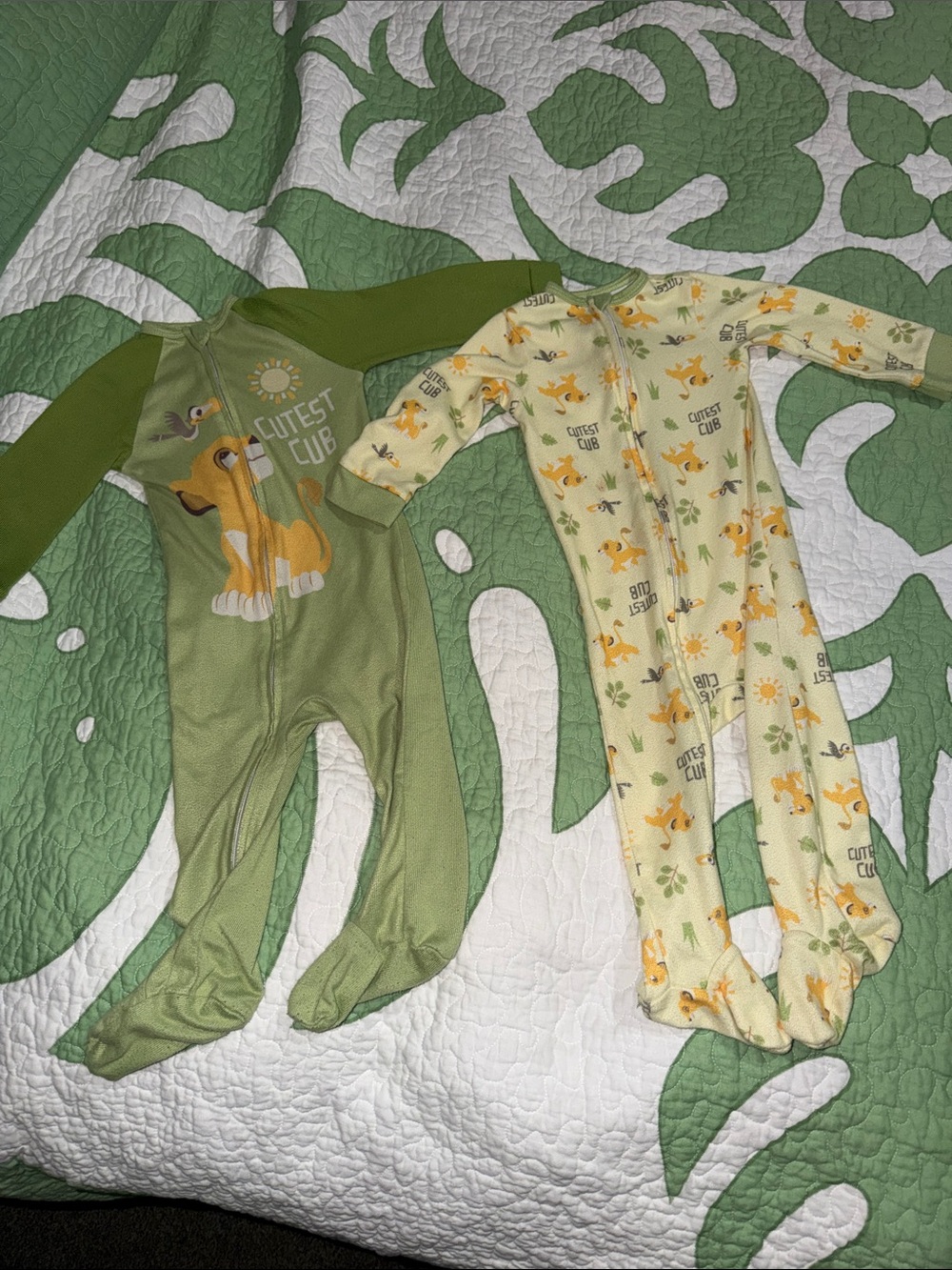 Disney Baby Lion King zip up Pajamas set 9 mo.